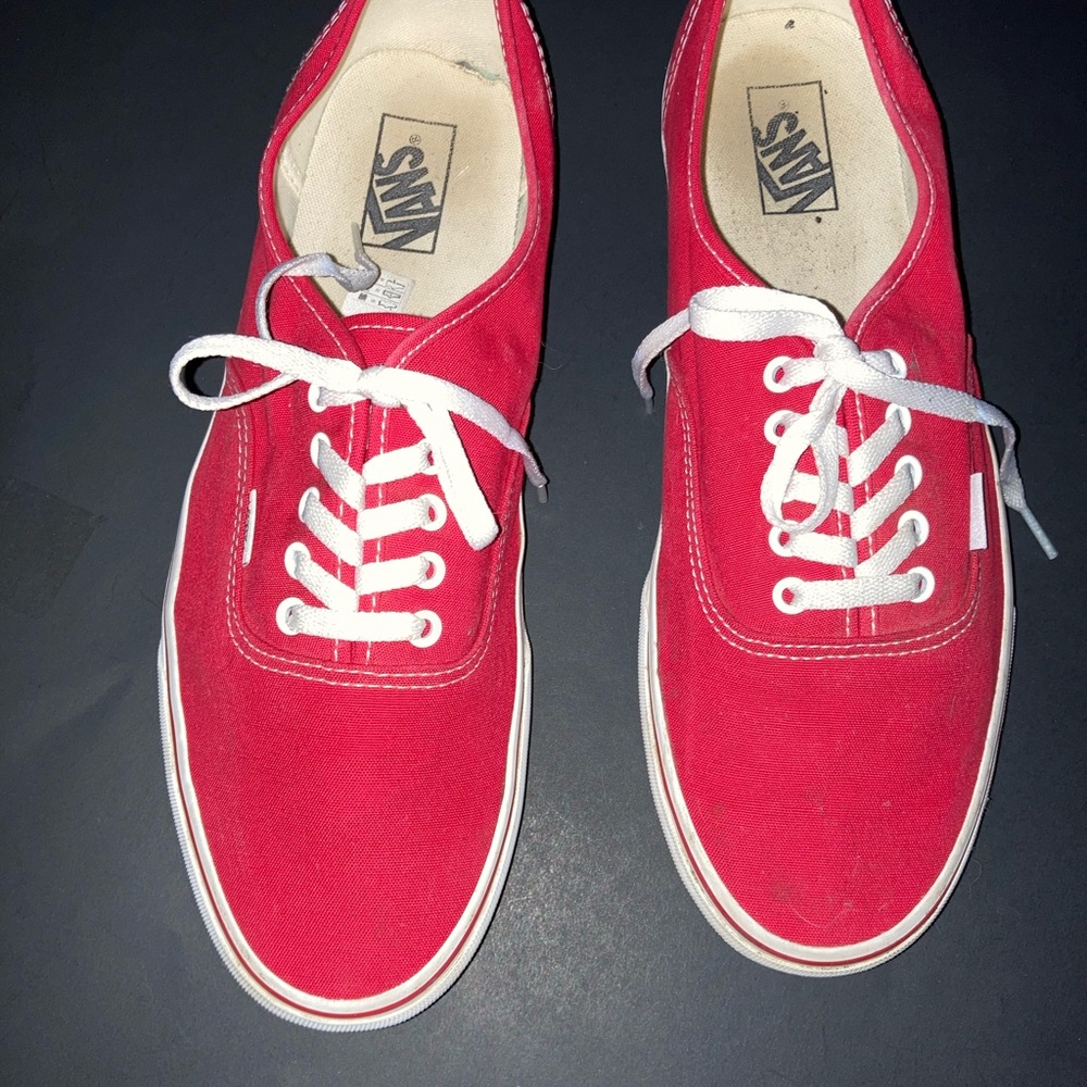 Vans Bold Red Canvas Shoes